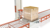 Full automatic pallet wrapper in roller conveyor 