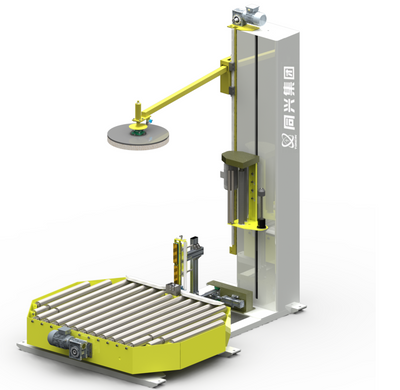 Conveyor Online Stretch Pallet Wrapper Pallet Wrapping Machine With Roller Conveyor